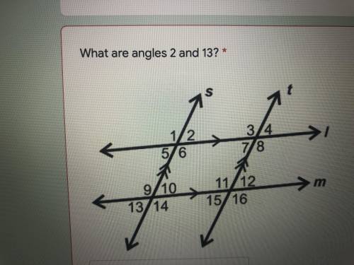 What are angles 2 and 13