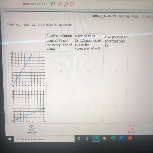 Please help me with what the first two go with :( it’s a test