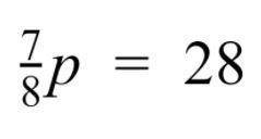 Solve for p. Remember to show your work!