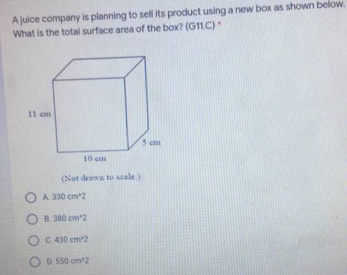 A juice company is planning to sell its product using a new box as shown below.

What is the total