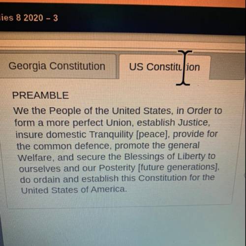 How is the preamble of the US Constitution similar to

the preamble of the Georgia Constitution?
B