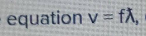 What is this equation? How do you use it in physical science waves