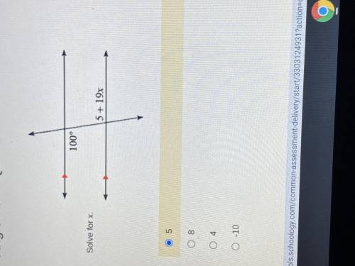 What is the right answer ? solve for x