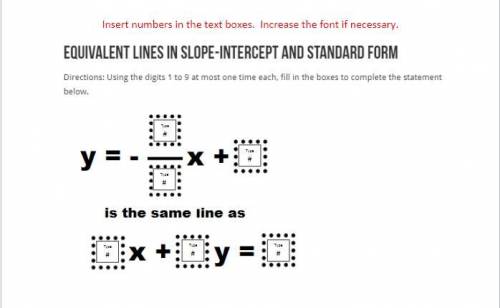 99 points Look at the image and complete The Slope-Intercept & Standard Form

NOTE: 
You Can O