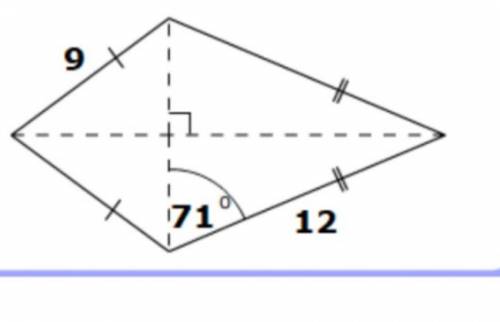 How do I calculate the area of this using trigonometry? All lengths are in cm.
