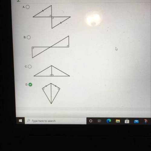 I have to select which pair of triangles can demonstrate congruence. Any help?