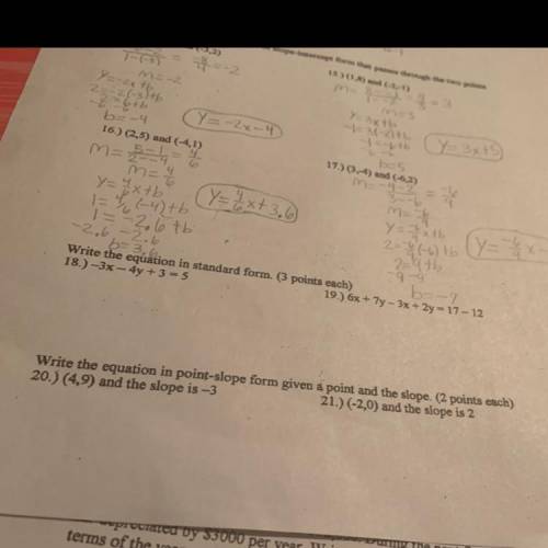 I need help with #18 & 20 ASAP
Please explain so I can understand