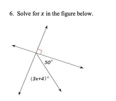 Solve for x. Show your Work.