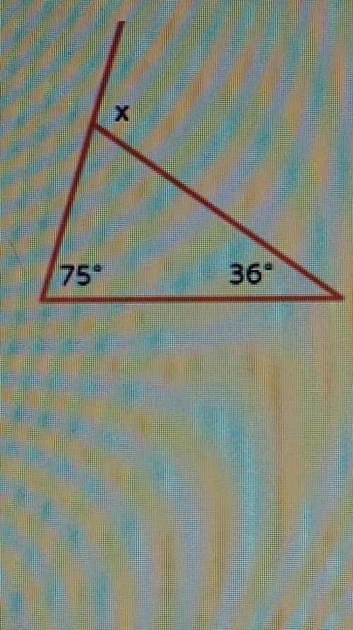 What is the measure of angle x?