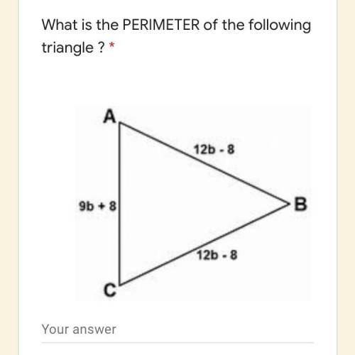 Help im being timed what is the perimeter of this triangle?!