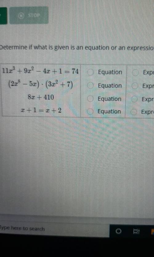 Equation or expression
