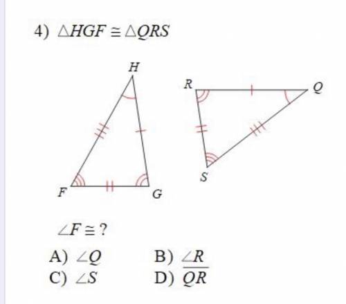 HURRY HELP plzzz!! Identify the corresponding angle to ∠F.