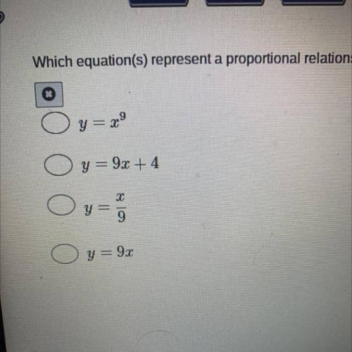 Which equations represent a proportional relationship? Select all that apply