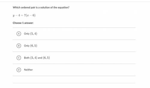 Which ordered pair is a solution of the equation?