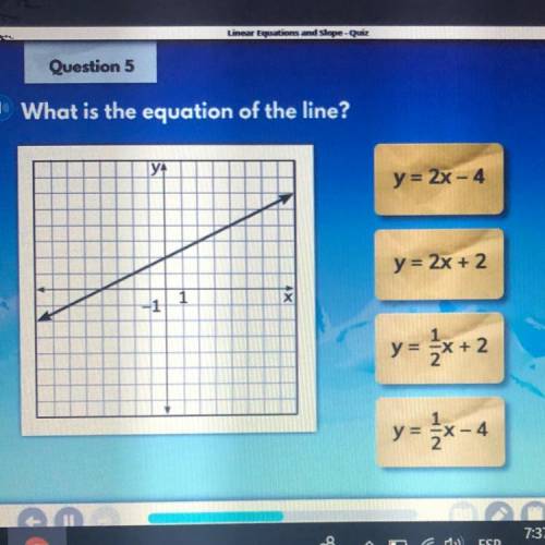 What is the equation of the line?