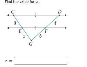Find the value for x