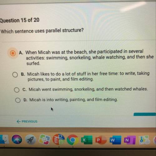 Which sentence uses parallel structure?