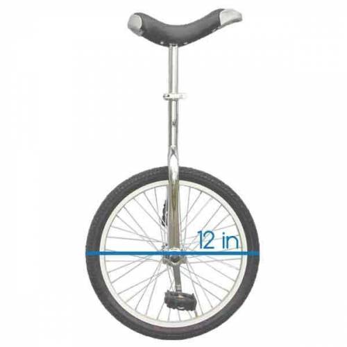 A unicycle wheel has a diameter of 12 inches. How many inches will the unicycle travel in 5 revolut