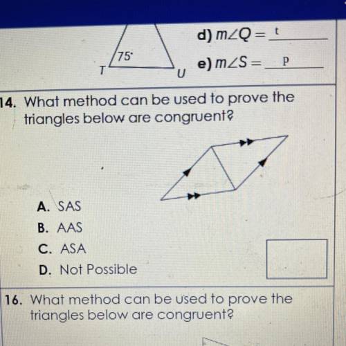 What method can be used to prove the triangles below are congruent