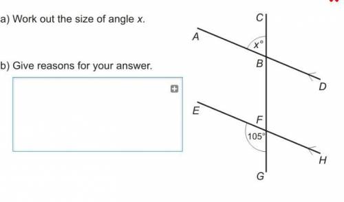 Work out the angle of size x