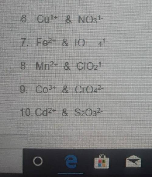 Name ionic compound containing transition metals and polyatomic anions