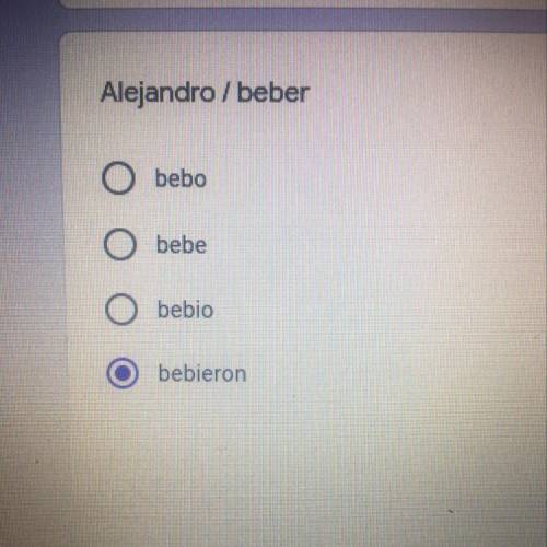 Alejandro/Beber select multiple choice