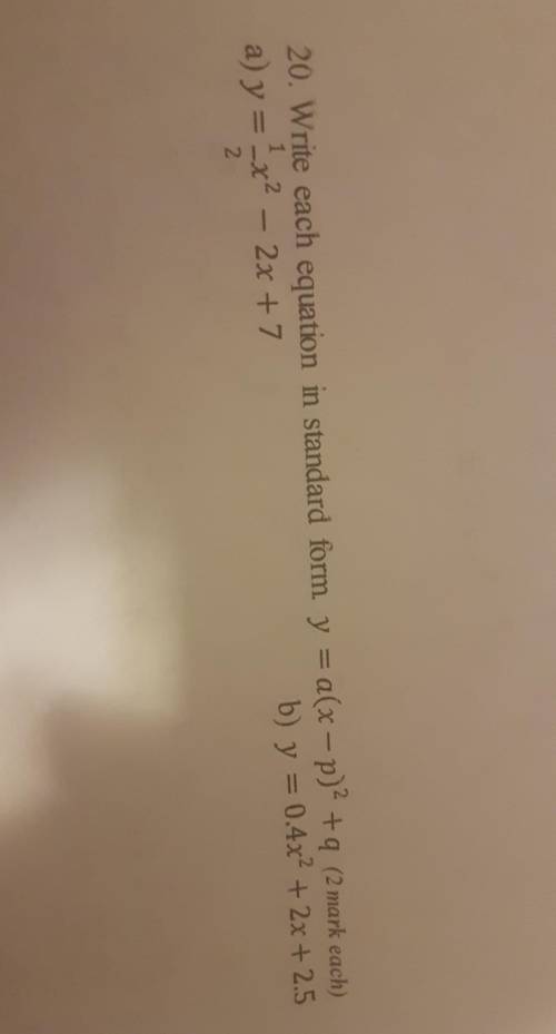 Y = 0.4x^2 + 2x + 2.5please help!!