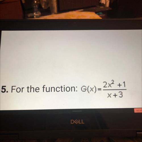 Part I: Write the equation of the vertical asymptote of this function (4 points)

Part II:
a. What