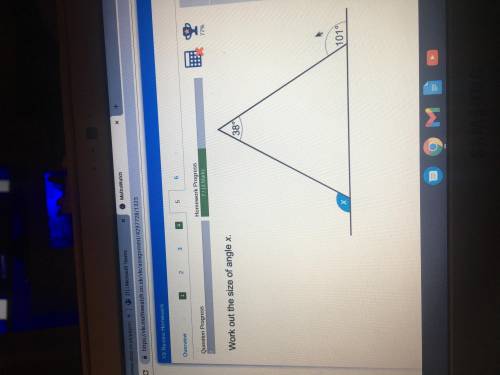 How do I work out the size of angle x