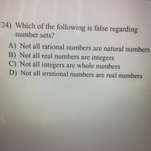 Which of the following is false regarding number sets