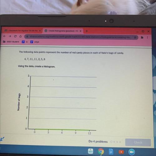 The following data points represent the number of red candy pieces in each of Nate's bags of candy.