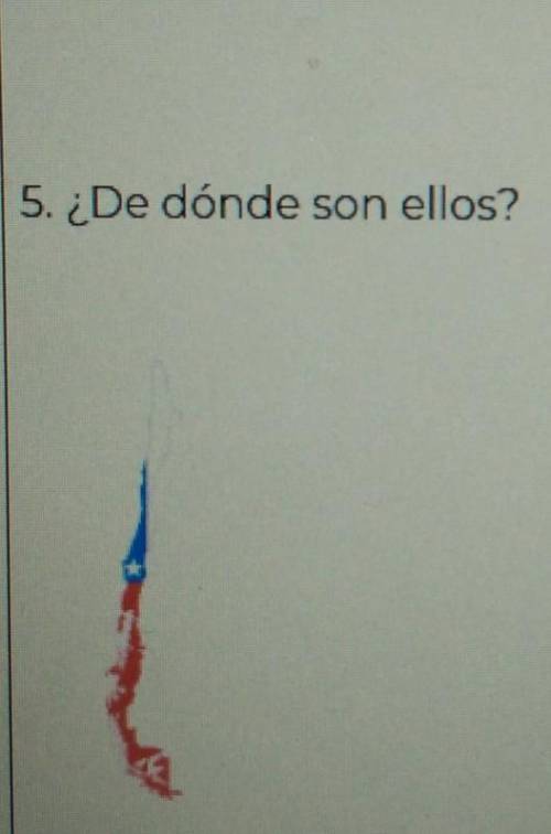 5. ¿De dónde son ellos? Does ANYBODY know that state?