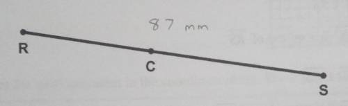 In the image below, point C lies on segment RS. Use your ruler to help dilate RS using C as a cente