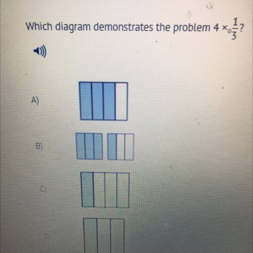 Which diagram demonstrates the problem 4x 1/3