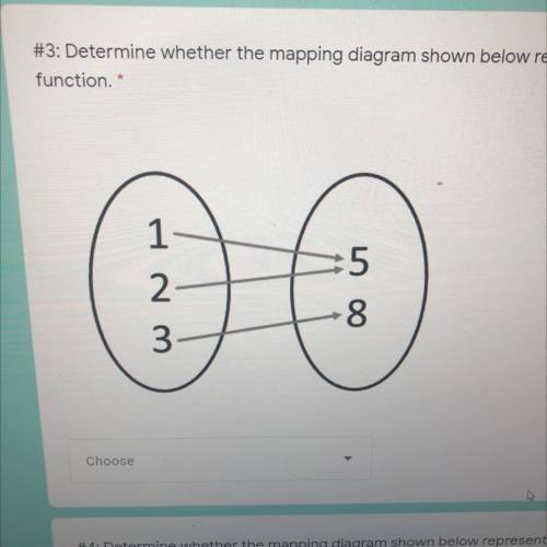 Determine whether the mapping diagram shown below represents a
function
27 points