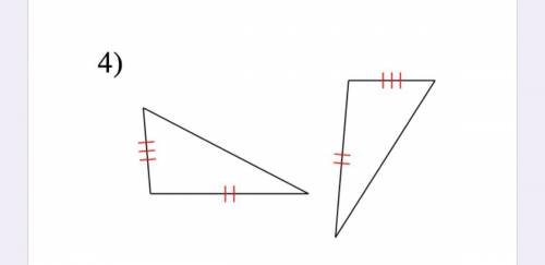 State if the two triangles are congruent. If they are, state how you know.

A) Yes, by SSS
B) No,