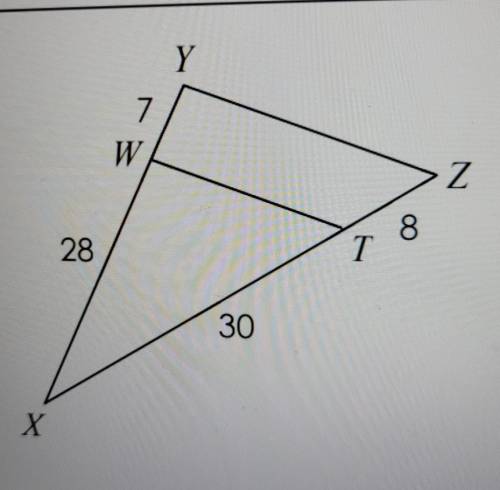 Determine whether the triangles are similar by AA~, SSS~, SAS~, or not similar.

If the triangles