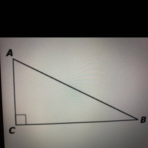 Triangle ABC is shown. Which statement must be true?

A. sin(A)=sin(B)
B. sin(A)=cos(A)
C. cos(A)=