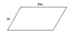The perimeter of the parallelogram is 30 feet. Find m.