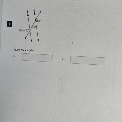 Please help me solve x and y