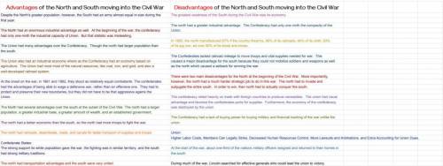 In your journal, create a chart outlining the advantages and disadvantages of the north and south m