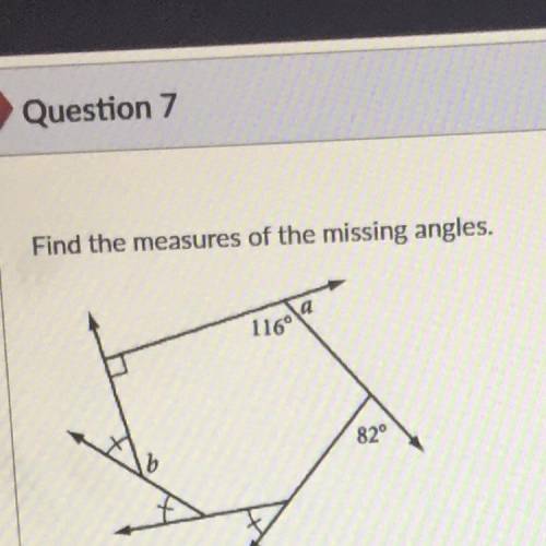 Find the measures of the missing angles! Please helppp:)