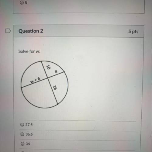 Solve for w:
10
4
W +6
16