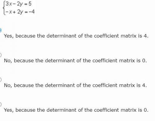 Does the following system have a unique solution? Why?