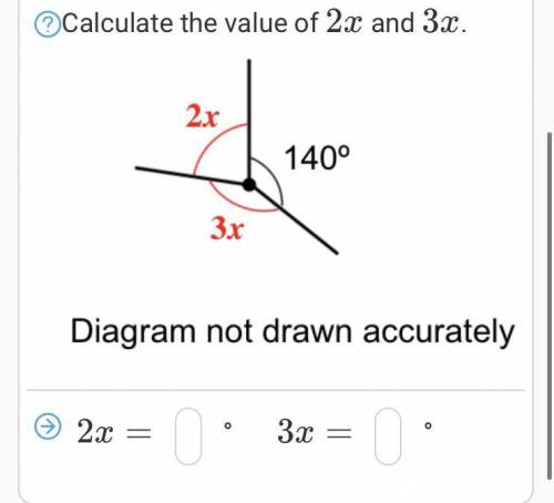 Calculate the value of 2x and 3x