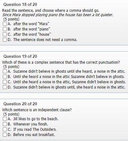 Answer the multiple choice questions and answer all of them and the first answer gets brainiest!!!