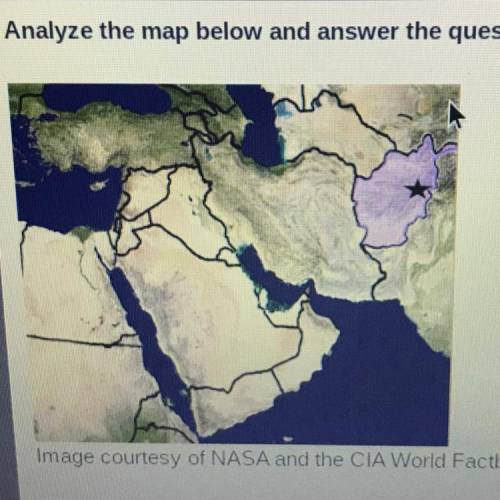 The map above shows the countries of the Middle East. Which country is highlighted?

A. Turkey
B.