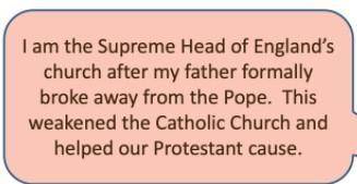 When the Catholic Church weakened why did that help Queen Elizabeth's protestant cause? WILL GIVE B