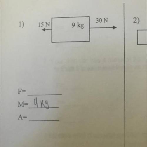 Please help what is the Force (F) and the Acceleration (A)