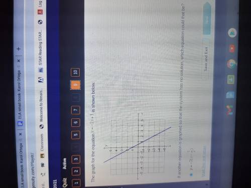 What answer is the correct one 
A:Y=-2(x-1/2)
B y= -1/2(4x+2)
C y= -x+2
D y= -1/2x+2